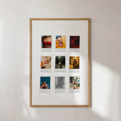 Personalized Polaroid Wall Art Poster (9 Images)