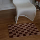 Ruby Checkered Bath Mat