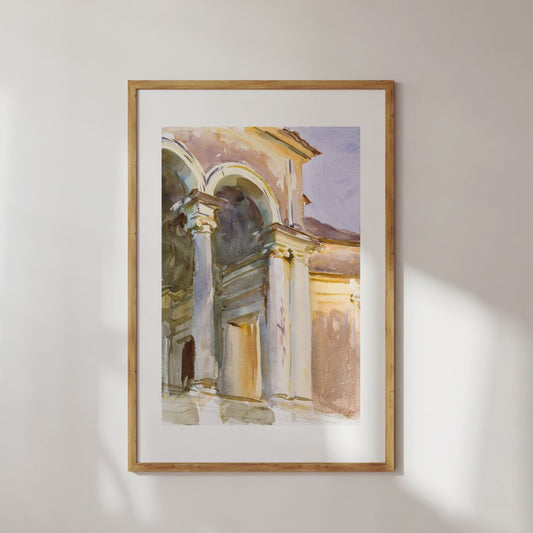 Loggia Villa Giulia in Rome Vintage Wall Art Poster