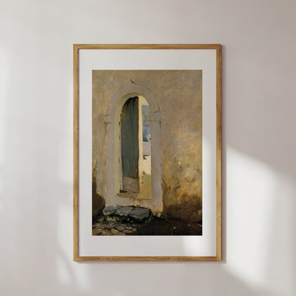 Open Doorway in Morocco Poster Digital Print