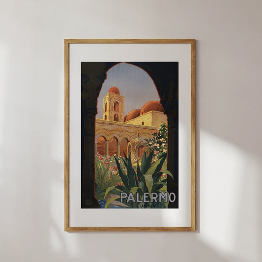 Palermo Sicilia 1920's Vintage Poster Digital Print