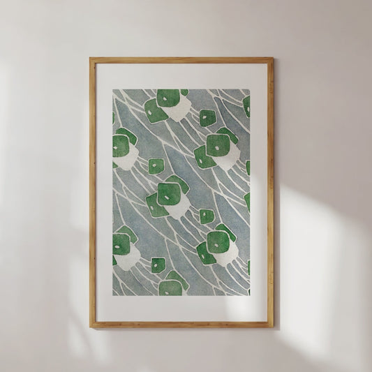 Green Geometrics Illustration Poster Digital Print