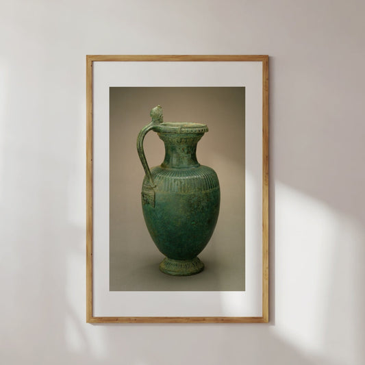 Vintage Green Vase Poster Digital Print