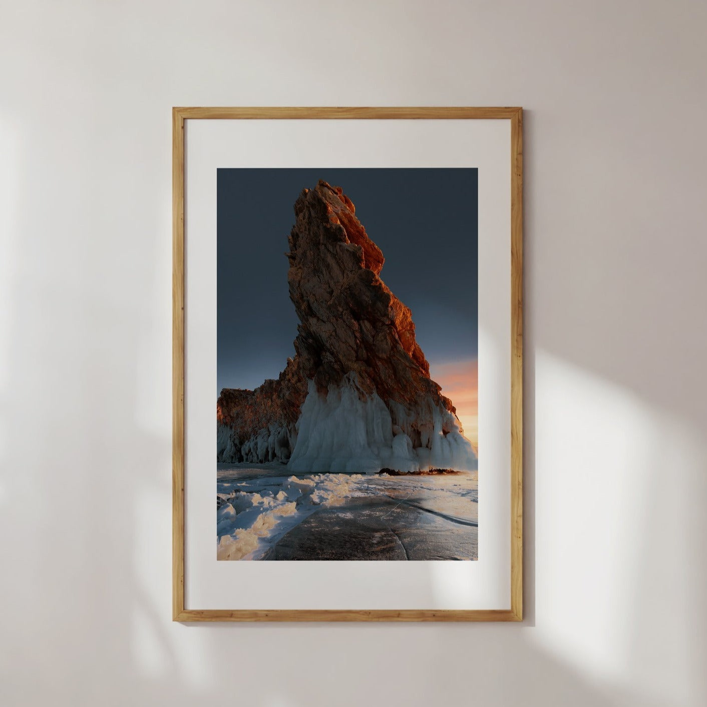 Icy Cliff Poster Digital Print