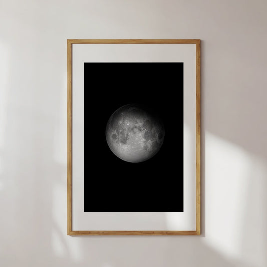 Moon in Dark Sky Poster Digital Print