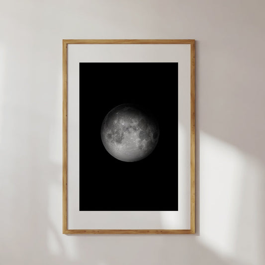 Moon in Dark Sky Poster