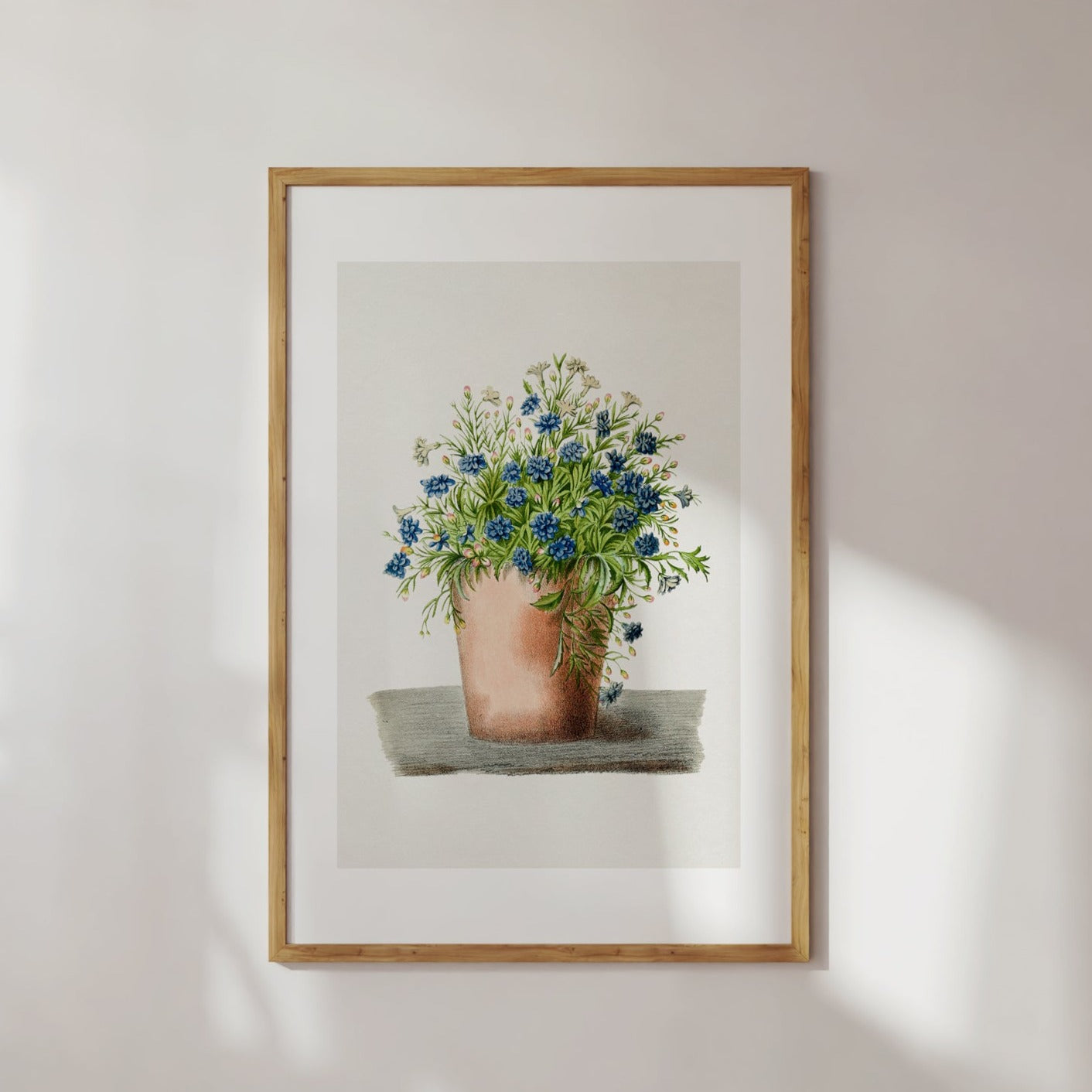 Hand Drawn Plant in Pot Poster Digital Print