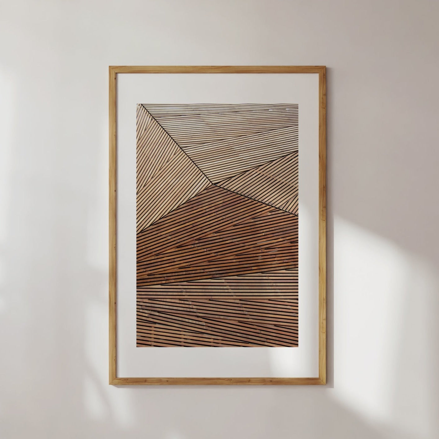 Wooden Geometric Pattern Digital Print Poster