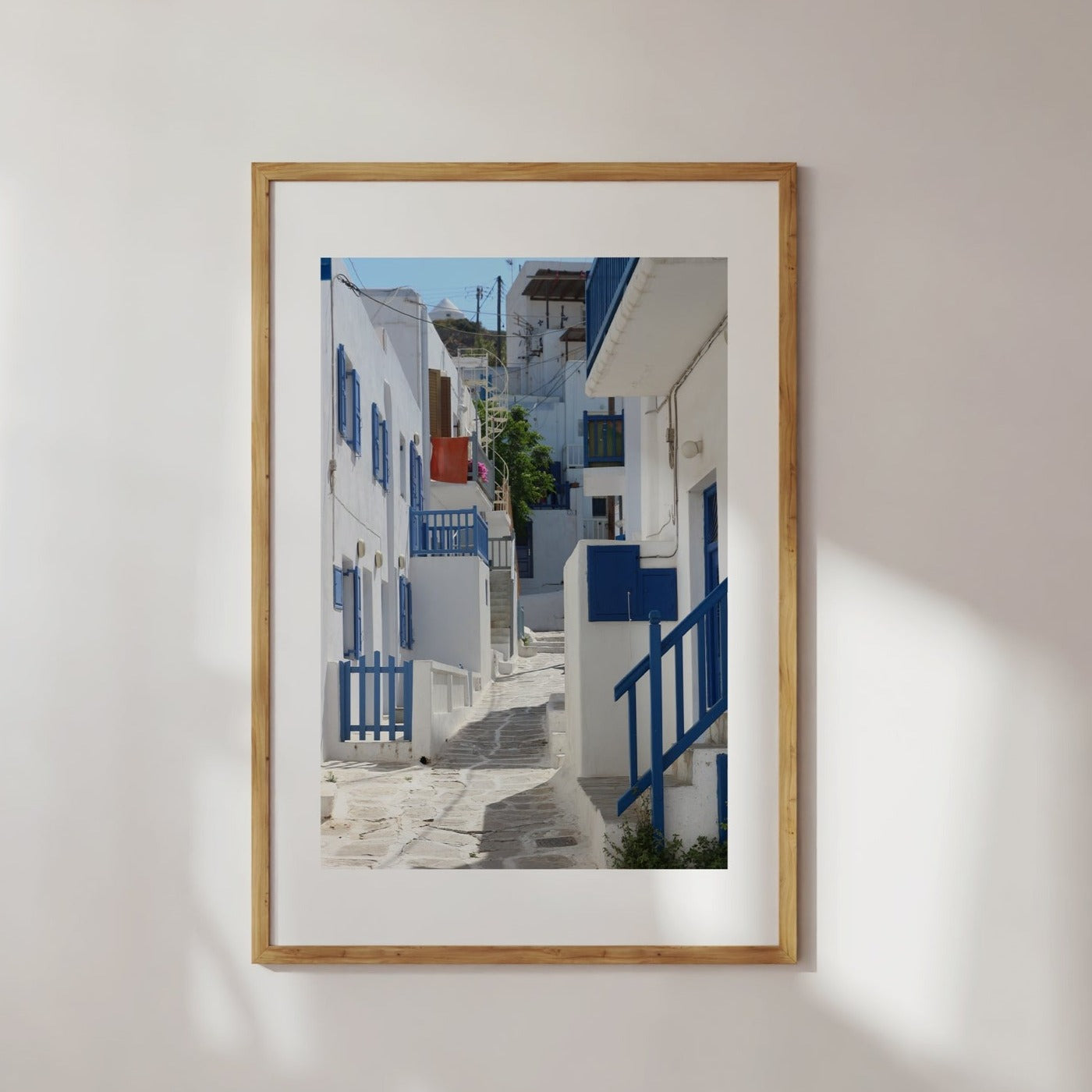 Streets of Santorini Poster