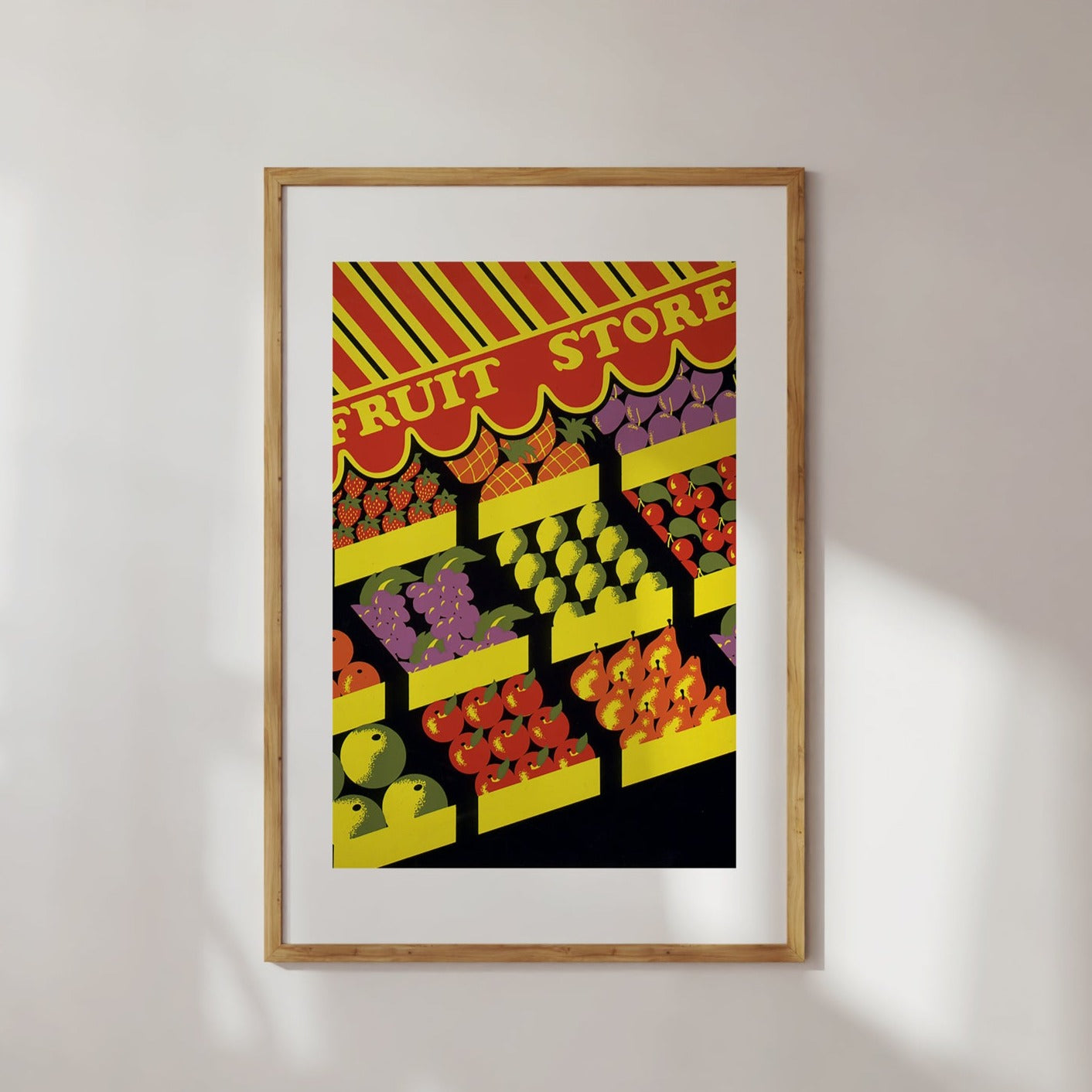 Fruit Stand Vintage Poster Wall Art