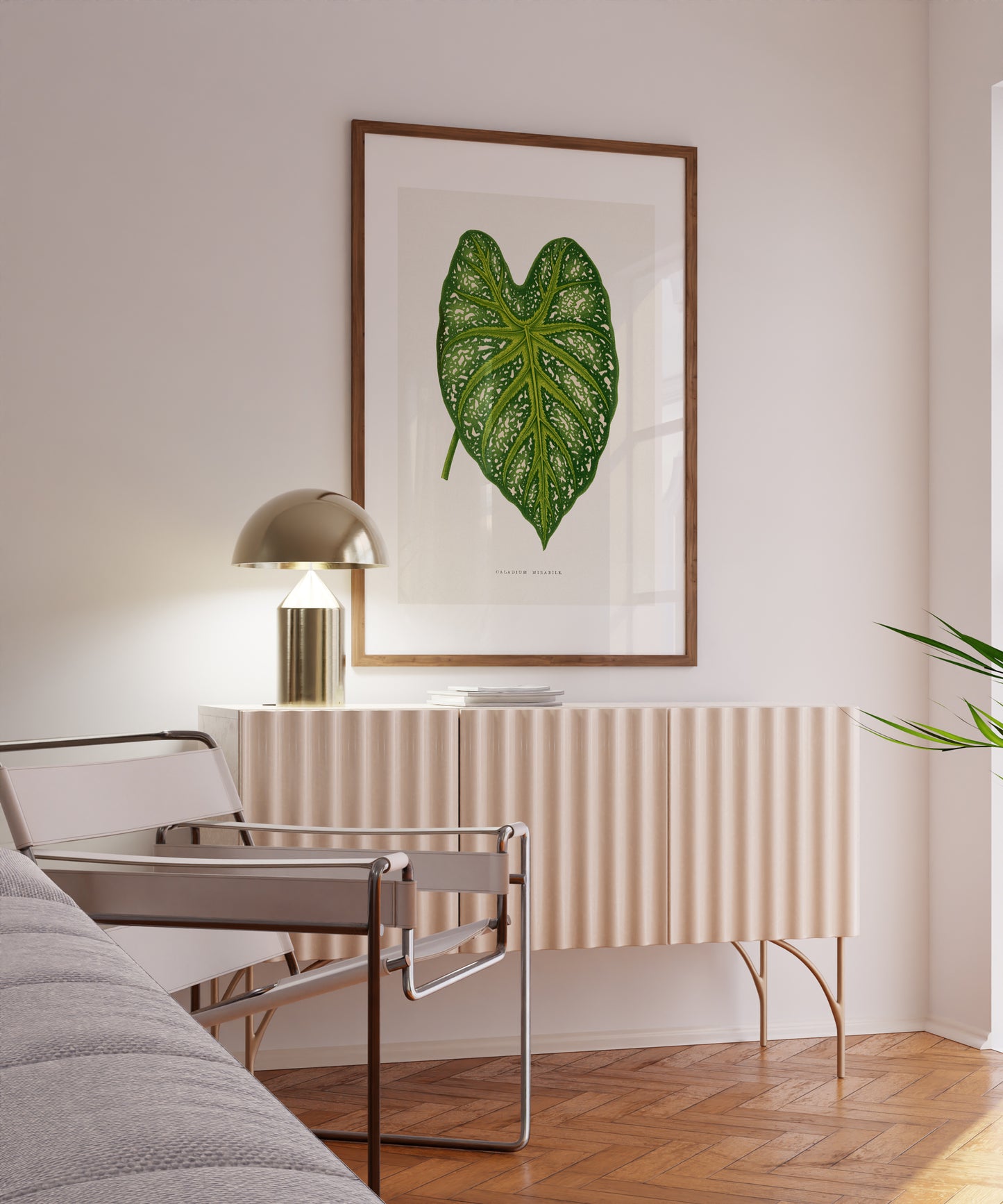 Green Leaf Illustration Poster