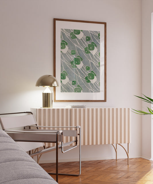 Green Geometrics Illustration Poster