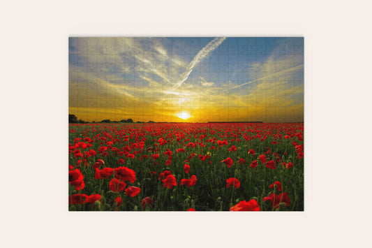 Poppy Field at Sunset Puzzle