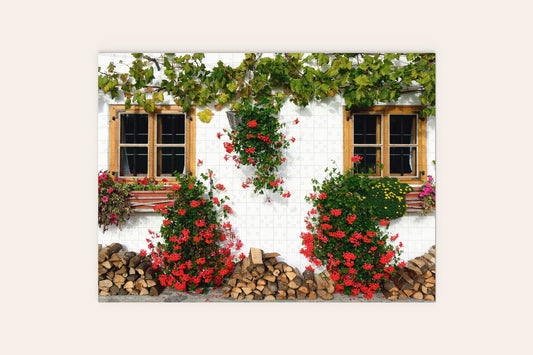 European Home with Flowers Puzzle