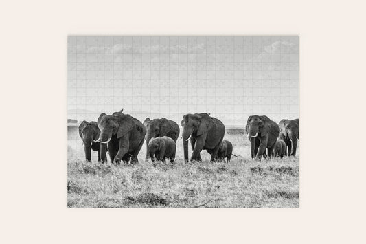 African Elephants On Safari Puzzle