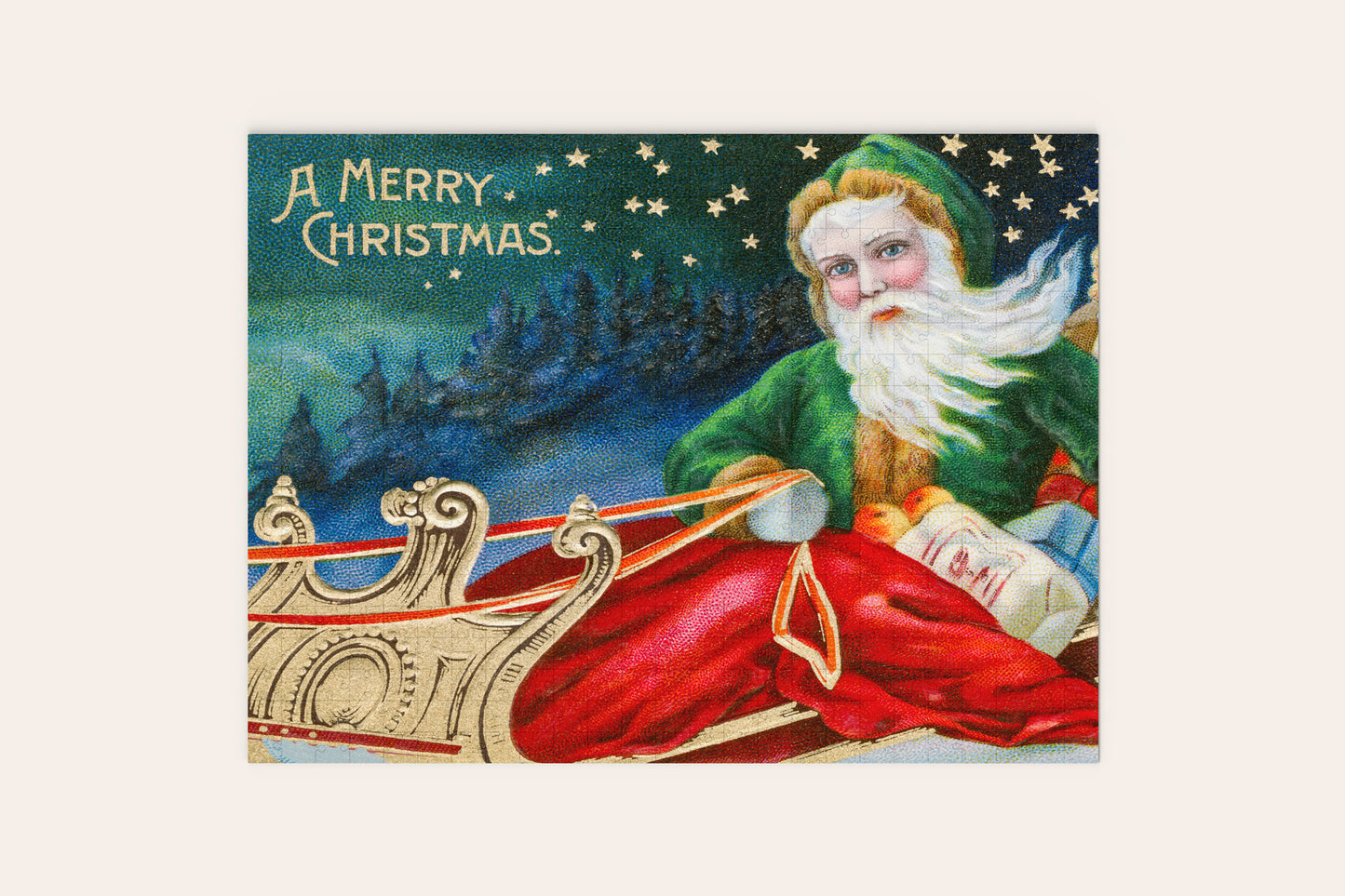 Merry Christmas from Santa's Sleigh Artwork Puzzle