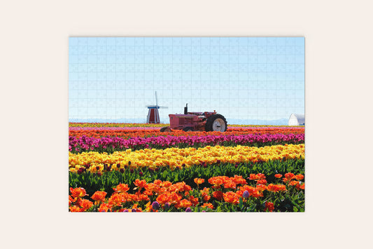 Tulip Field & Tractor Puzzle