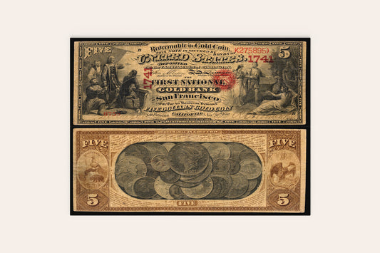 Gold Bank Note Vintage Puzzle