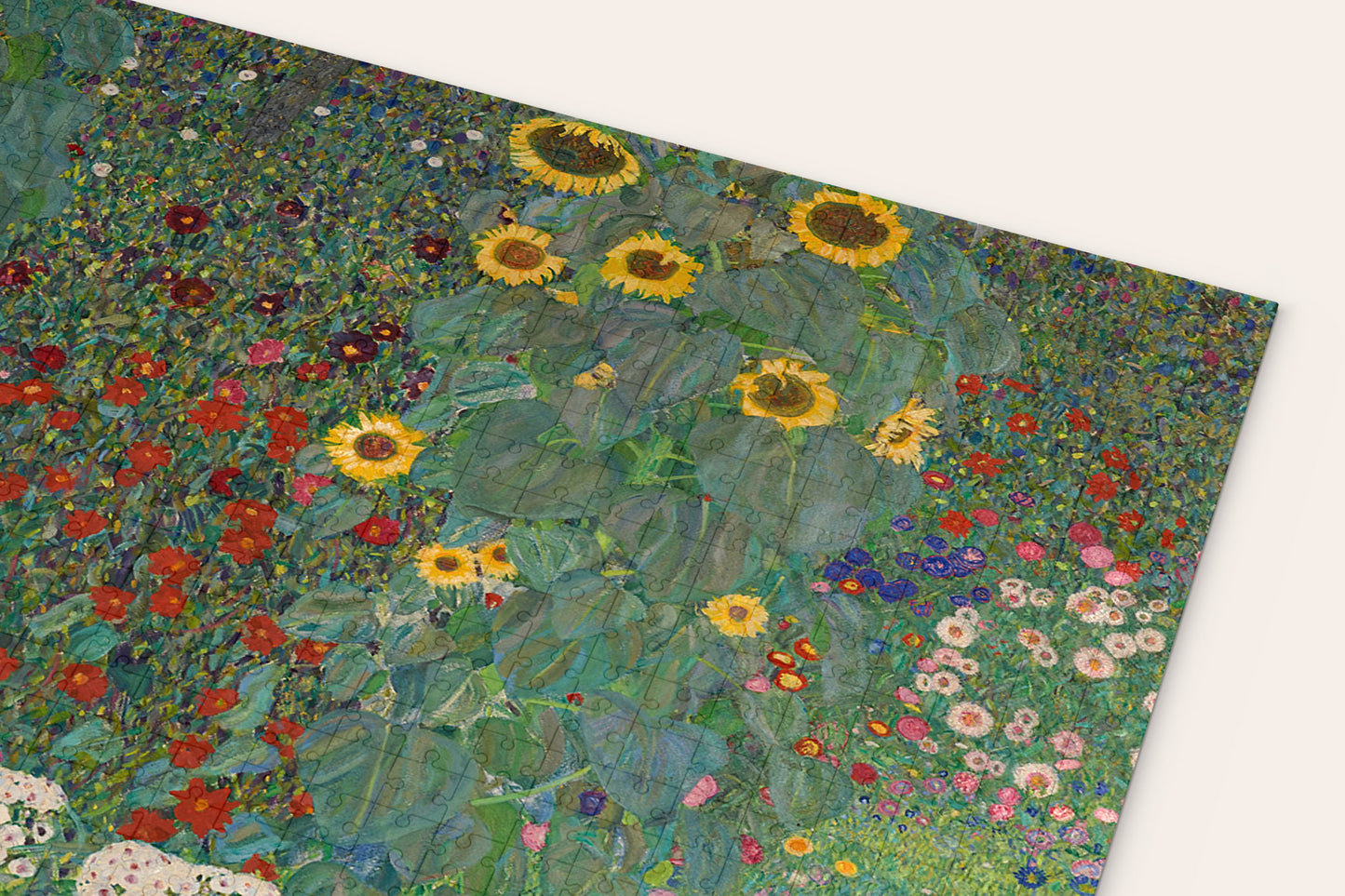 Gustav Klimt's Farm Garden with Sunflowers Puzzle