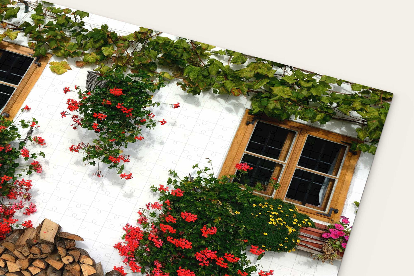 European Home with Flowers Puzzle