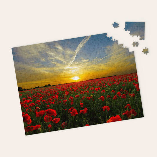 Poppy Field at Sunset Puzzle