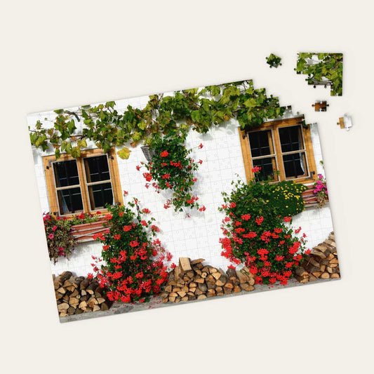 European Home with Flowers Puzzle