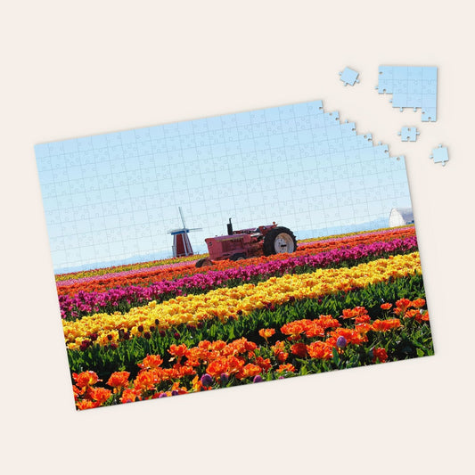 Tulip Field & Tractor Puzzle