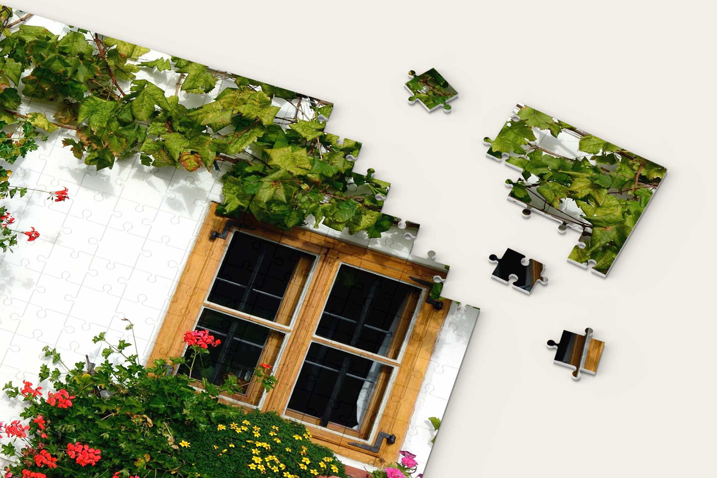 European Home with Flowers Puzzle