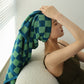 Checkerboard Green Cotton Towels